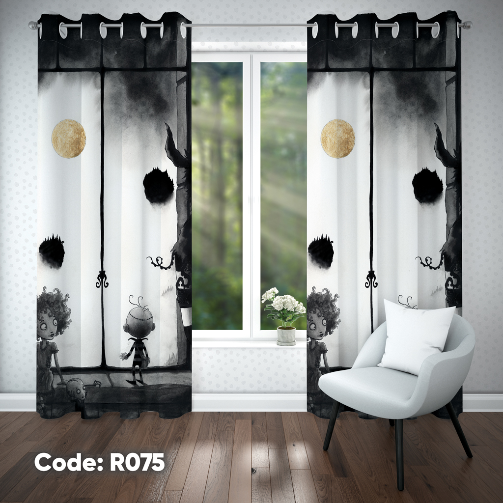 پرده اتاق کودک دخترانه مدل R075