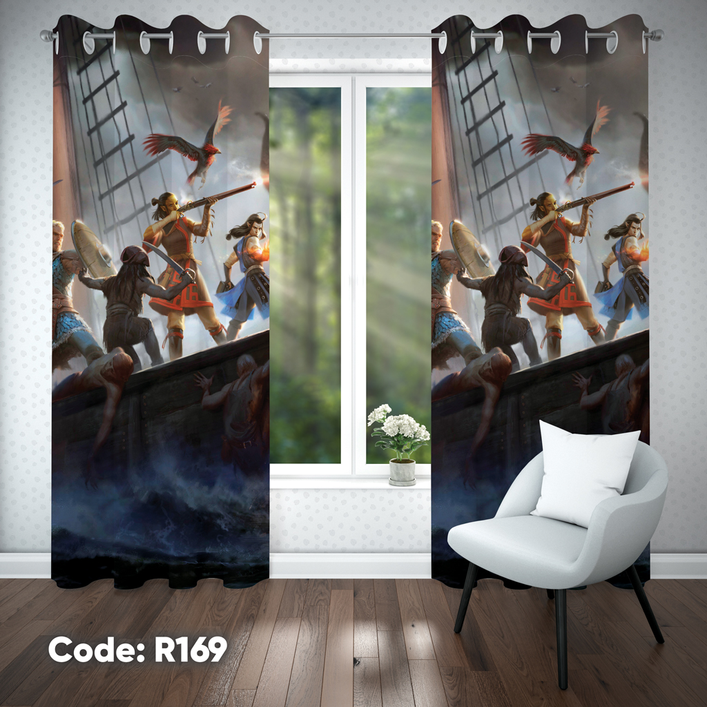 پرده اتاق کودک دخترانه مدل R169
