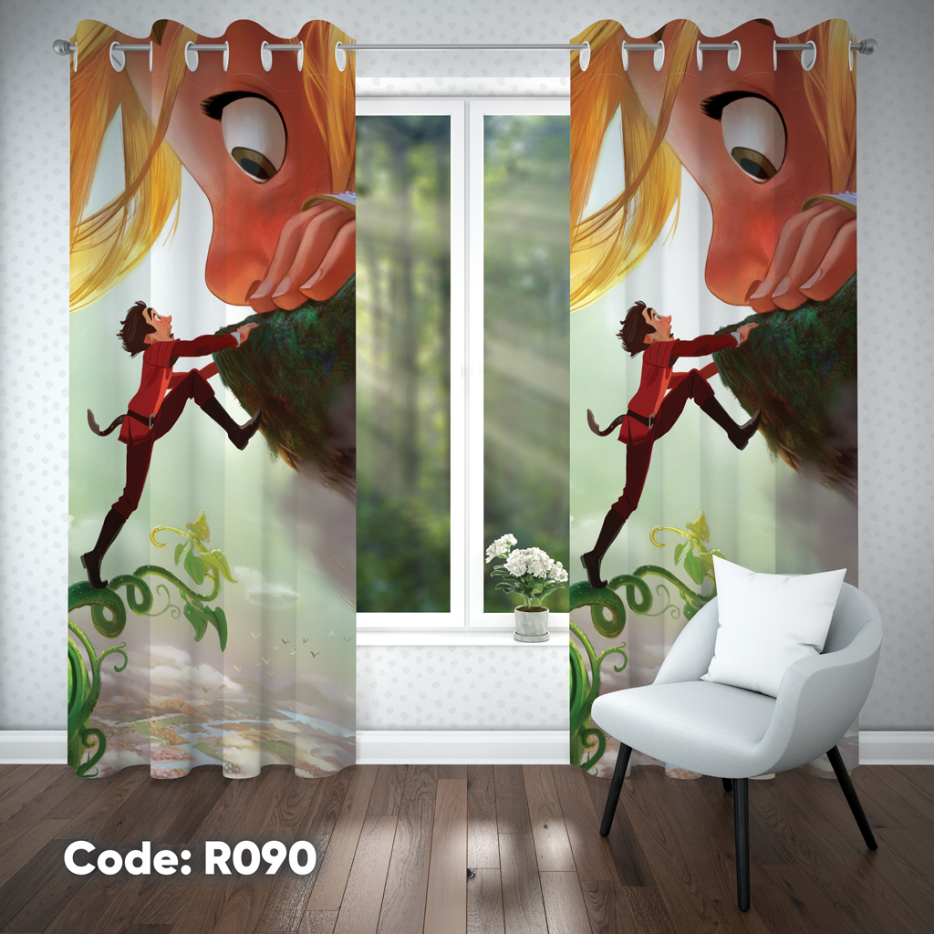 پرده اتاق کودک دخترانه مدل R090