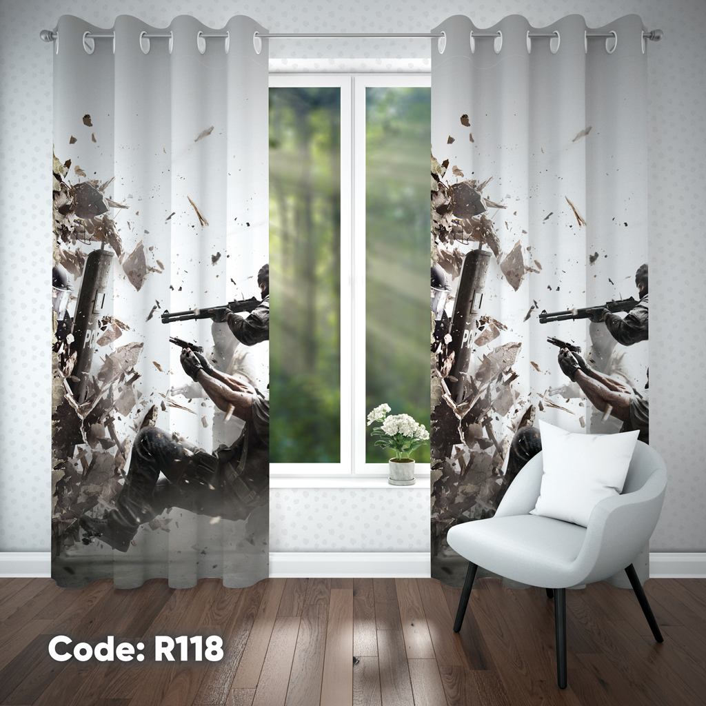 پرده اتاق کودک پسرانه مدل R118