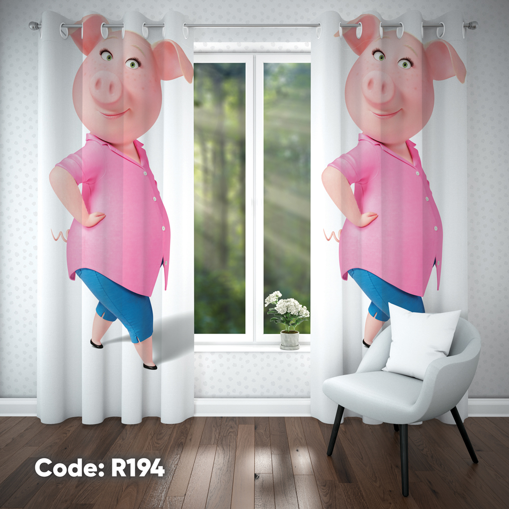پرده اتاق کودک دخترانه مدل R194