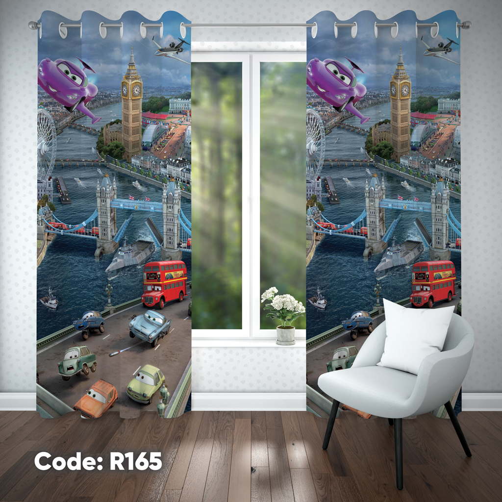 پرده اتاق کودک پسرانه مدل R165