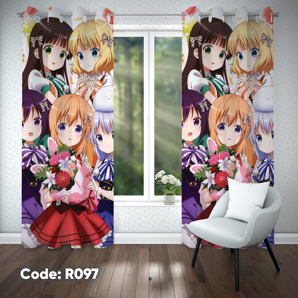پرده اتاق کودک دخترانه مدل R097