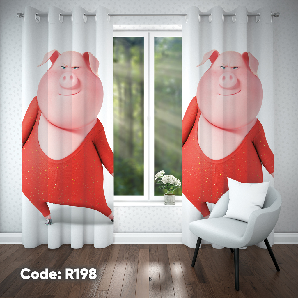 پرده اتاق کودک دخترانه مدل R198