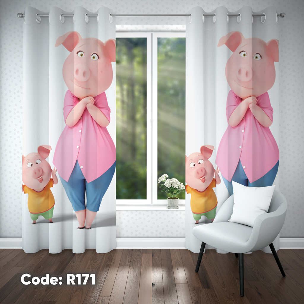 پرده اتاق کودک دخترانه مدل R171