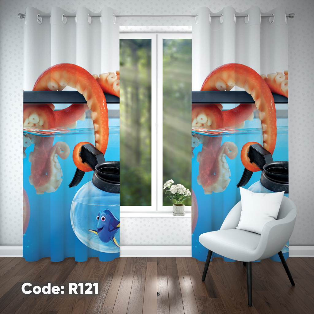پرده اتاق کودک پسرانه مدل R121