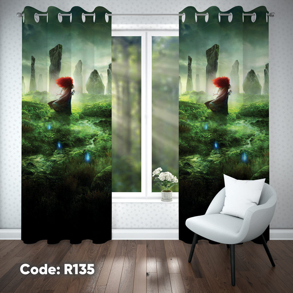 پرده اتاق کودک دخترانه مدل R135
