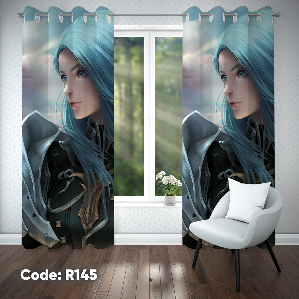 پرده اتاق کودک دخترانه مدل R145