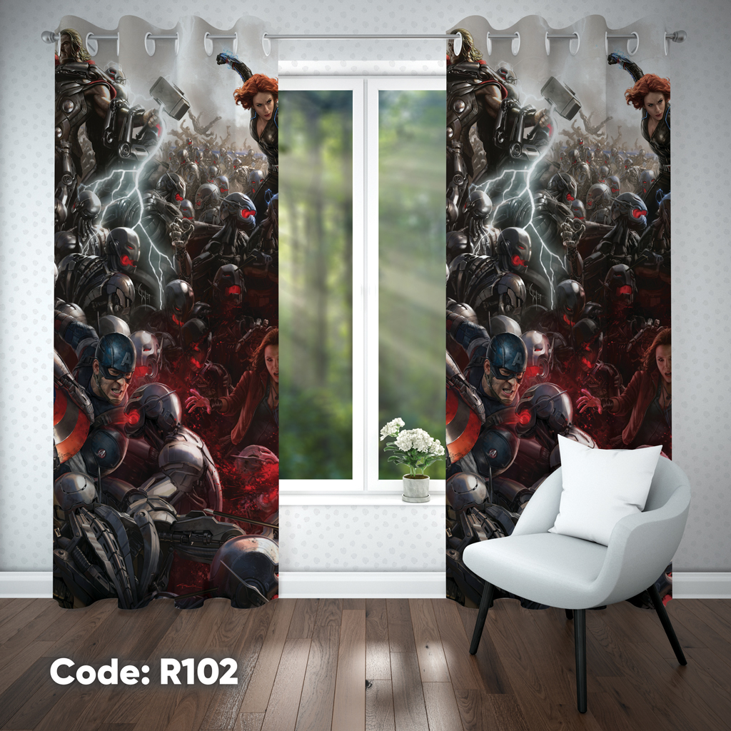 پرده اتاق کودک پسرانه مدل R102
