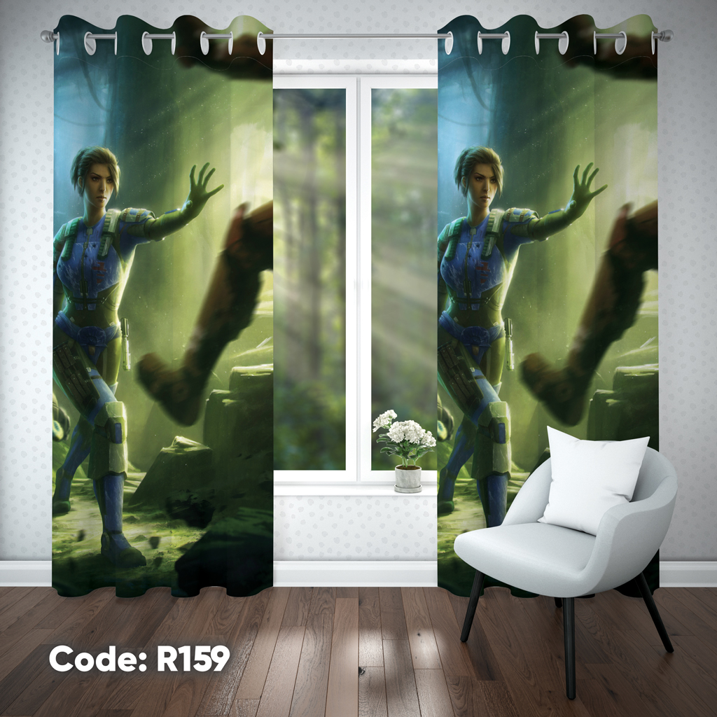 پرده اتاق کودک دخترانه مدل R159